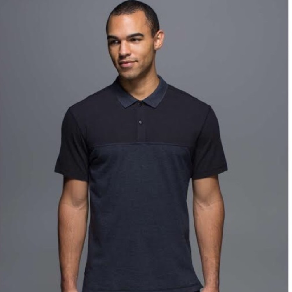Lululemon Union Polo in Heathered Inkwell/Black